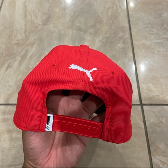 Mercedes Benz Puma Hat Cap Red Embroidered Logo Golf Racing Luxury - Picture 3 of 4